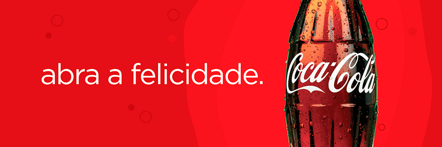 exemplo de branded content da coca cola com a frase "abra a felicidade"