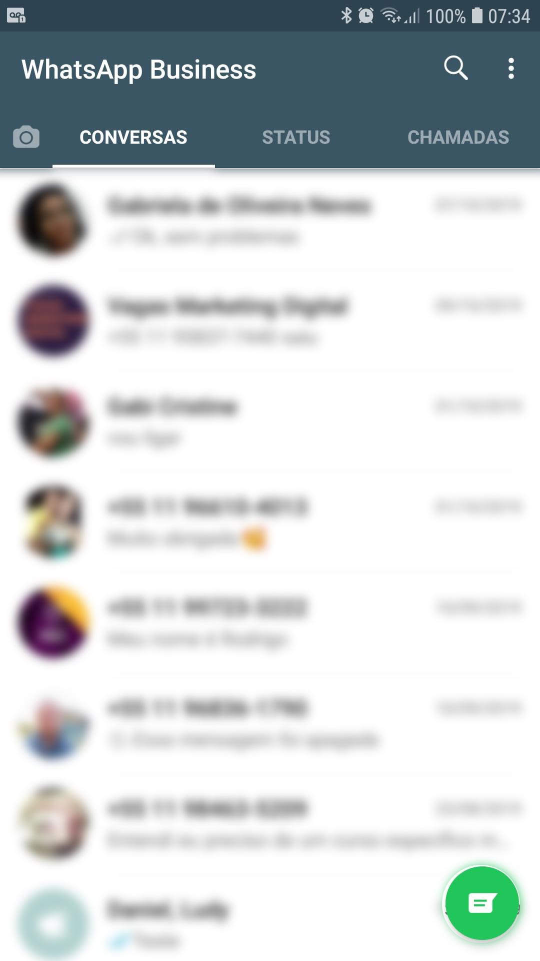 Abra o WhatsApp Business