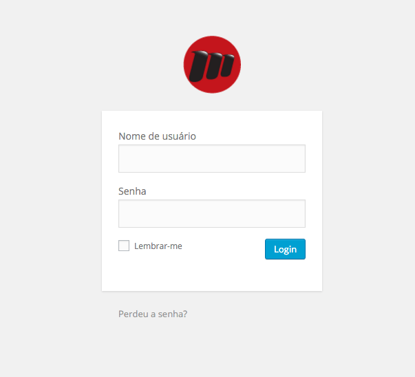 Logotipo da página de login do wordpress