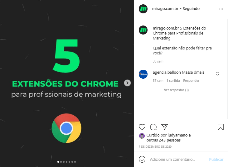 listas - exemplo de conteúdo para instagram