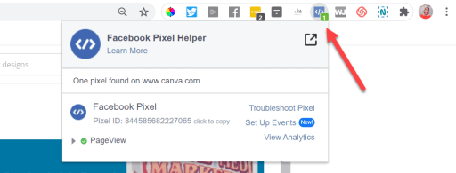 extensão google chrome facebook pixel helper