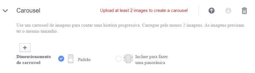 carrossel facebook canvas