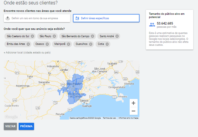 segmentação geográfica no google ads