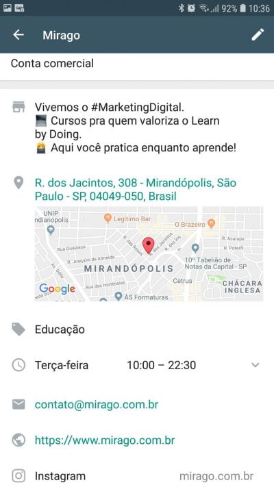 Perfil Comercial no WhatsApp Business